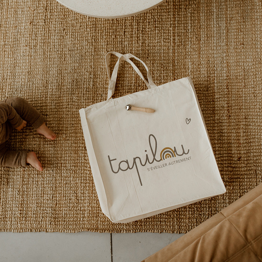 vue d'en haut tote bag tapilou
